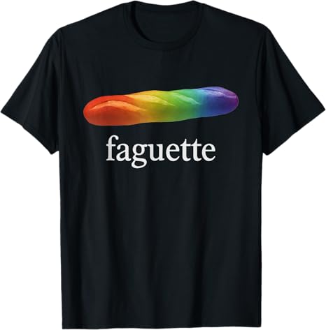 Cute Funny Baguette Rainbow Faguette LGBT Pride Month T-Shirt Euro Pride