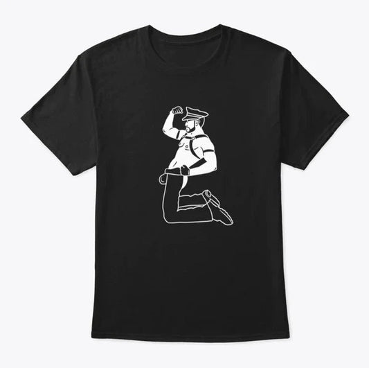 Leather Daddy Bulge T-Shirt (Black) Euro Pride
