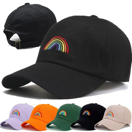 Unisex Baseball Cap Rainbow Embroidery Sports Hats Fashion Hat Cap For Men Women Streetwear Dad Hats Euro Pride